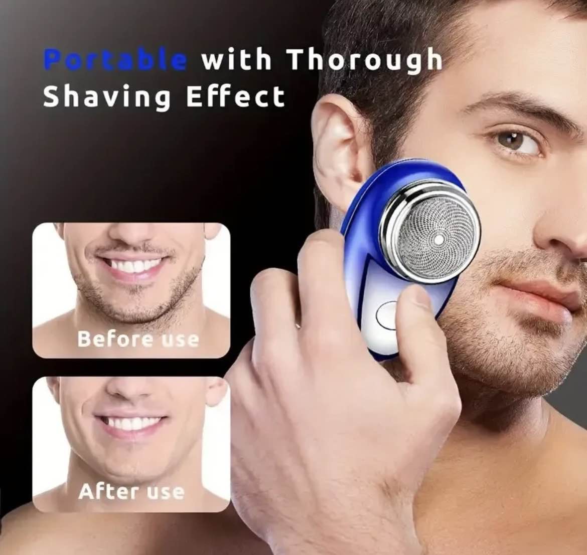 Electric shaver Two head USB rechargeable shaver men's compact portable washable shaver rechargeable