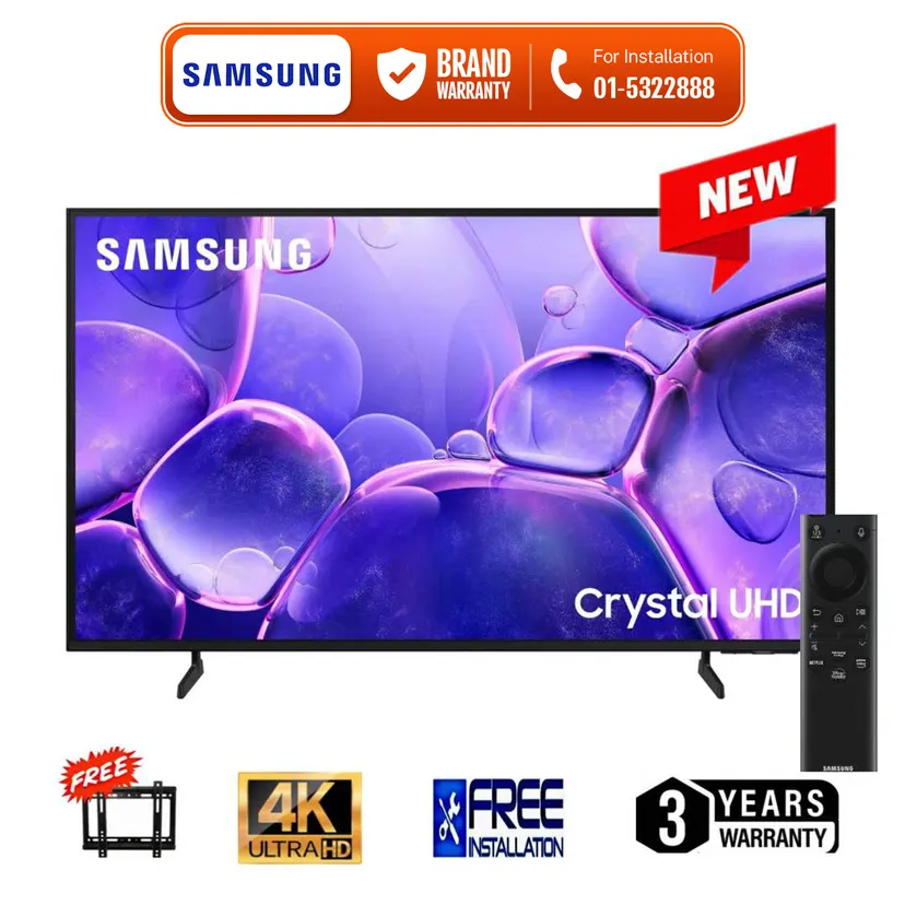 Samsung Black UHD Smart LED TV 75" (UA75AU8000RXHE)