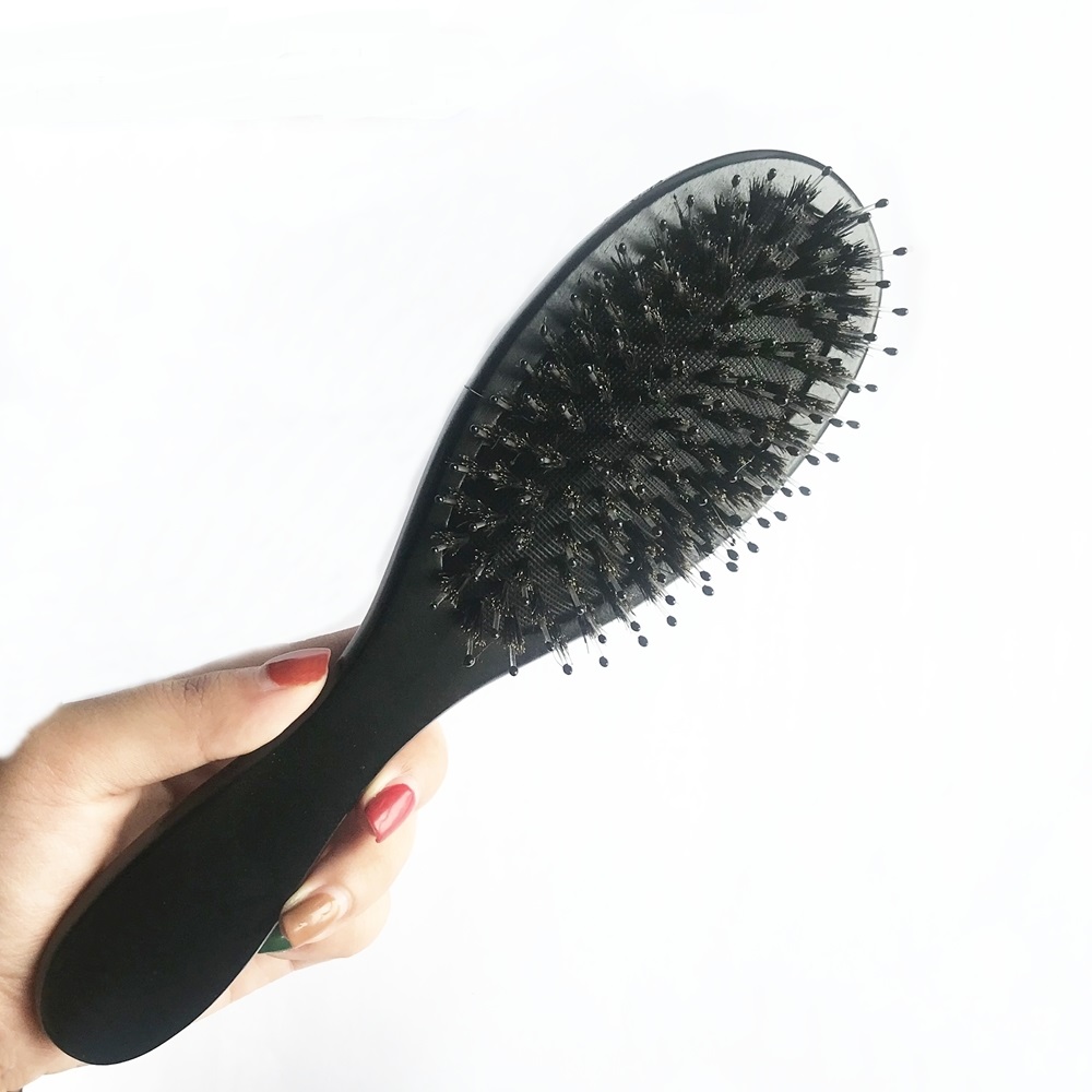 1PC Professional Hair Brushes Wood Handle Boar Bristle Comb Hair Brush Slim Line Styling Tools Hairdressing Professional Tools