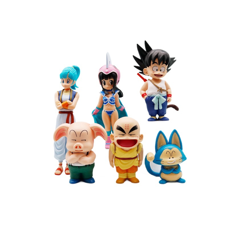 10-20cm Anime Dragon Ball Z Figure Goku Figure Practice Section GK Figures Krillin Chichi Bulma Anime Collectible Model Toy