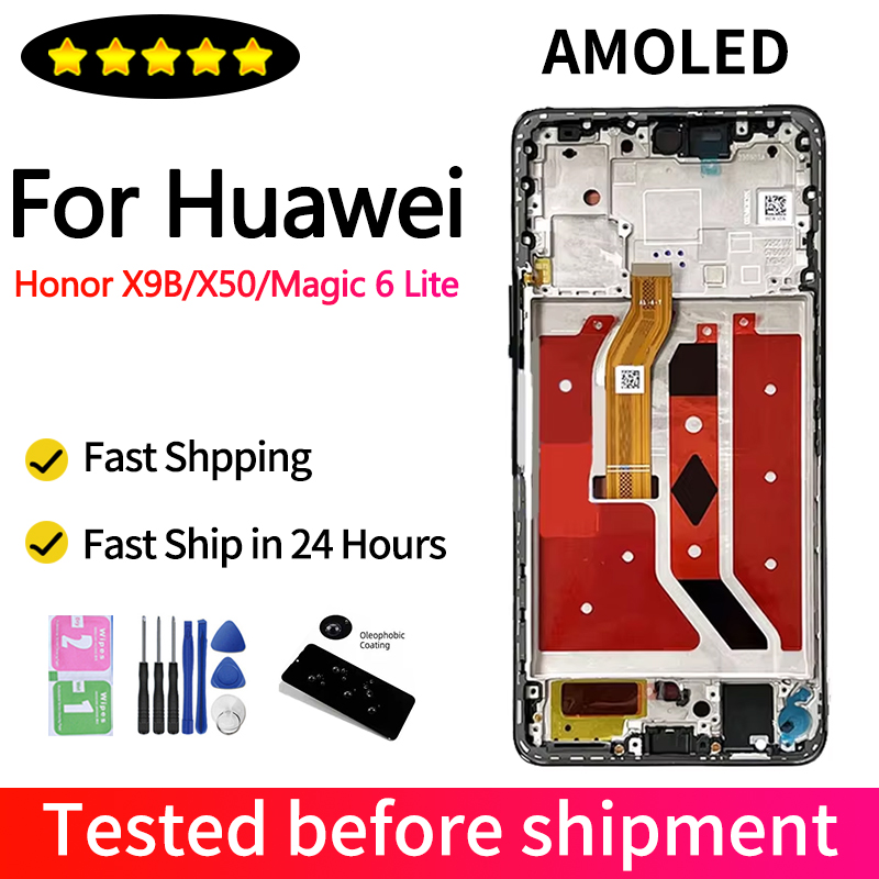6.78'' AMOLED 120Hz For Honor X9b ALI-NX1 LCD X50 ALI-AN00 Display Screen Touch Digitizer Magic 6 Lite Magic6 Lite ALI-NX3 LCD