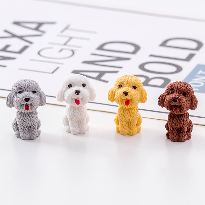 1/5/10PCS Cute Dog ​​Eraser Students Stationery Puppy Figure Playset 3d Mini Animal Figurines The Child Erasers Kids Accessories
