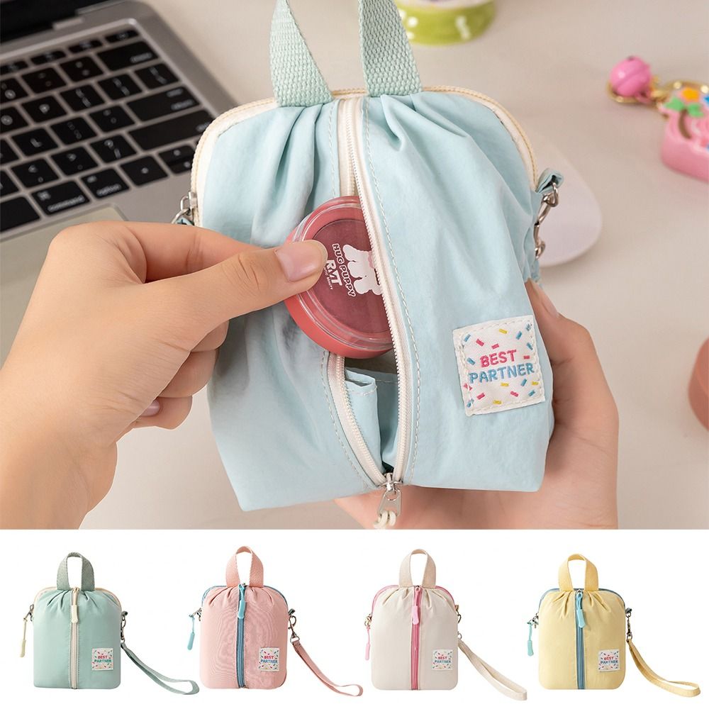 Portable Multi-functinal Sanitary Napkin Storage Bag Lightweight Macaron Color Organizer Bag Mini Cosmetic Bag Versatile