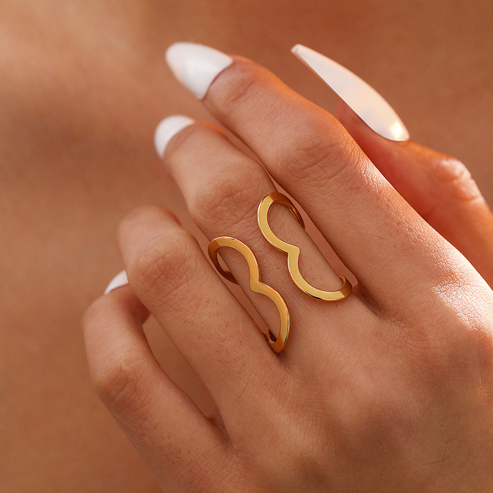 Stainless Steel Ring Simple Fashion Hollow Out Design New Ring For Women Jewelry Personalized Party Favors Recommendations