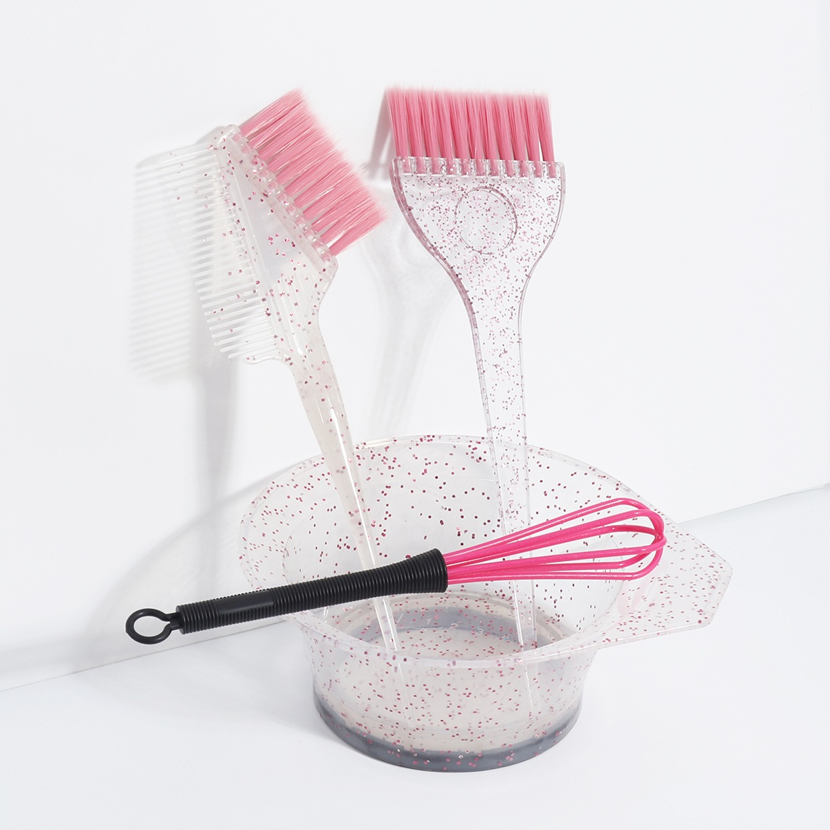 4pcs/set of hair dye color brush bowl set mixing stick hair dye applicator brush hair style accessory set