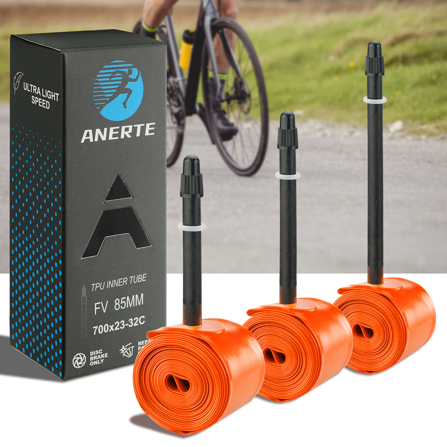 NPY New InnerTube 700 23-32C Road MTB Bicycle Tube TPU Tire 700c 45/65/85mm Presta Valve Bicycle Tube Super Light Tube Bike Tyre