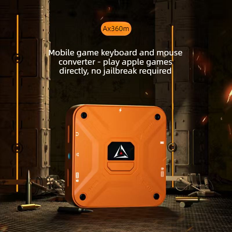 Aimzenix AX360M QiBing iOS Keyboard and Mouse Converter, 1000+Hz High Speed Mobile Gaming Peripheral for PUBG Mobile Game Throne