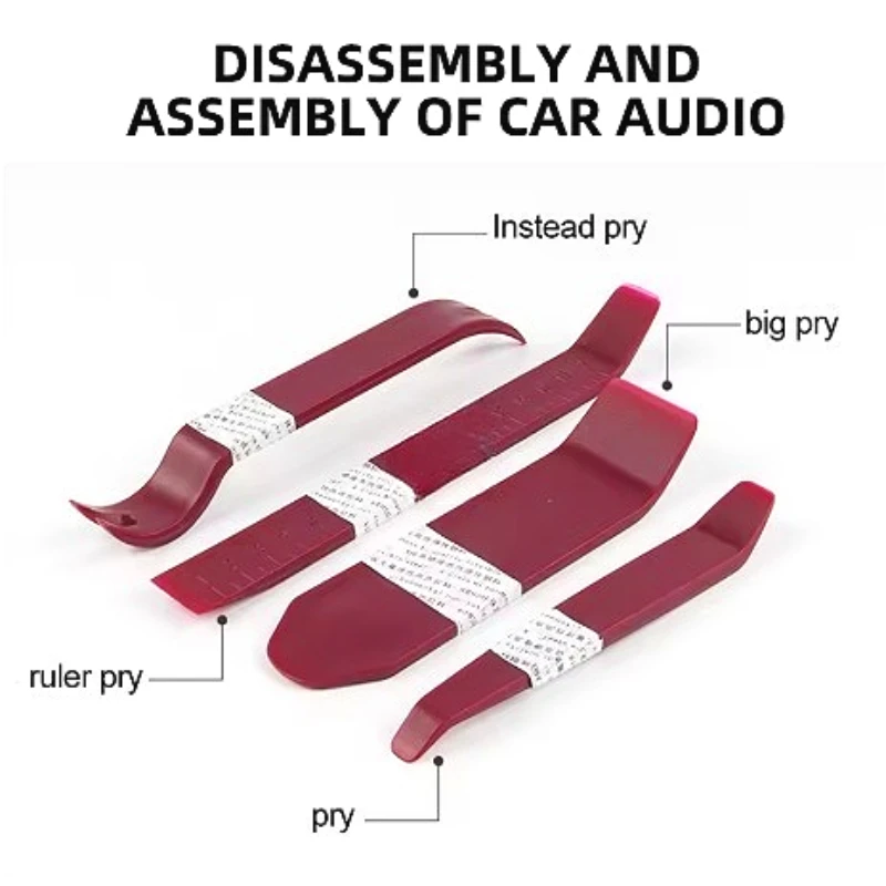 Portable Auto Door Clip Panel Trim Removal Tool Panel Trim Dash Audio Removal Installer Pry Kit Repair Tool Pry Tool 4/10 Sets