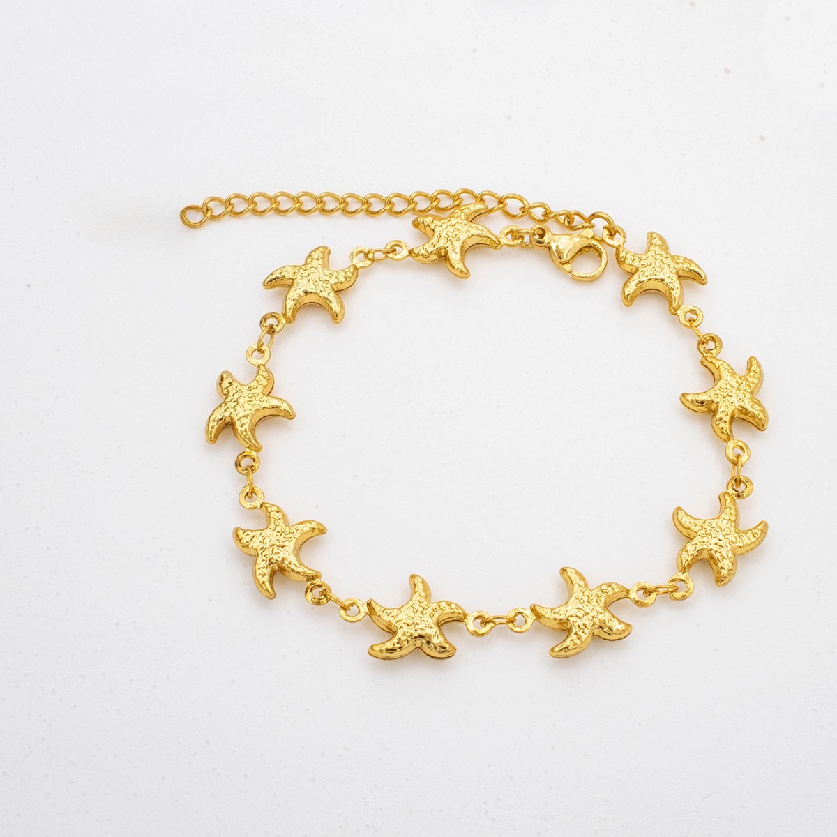 New Luxury Gold Color Starfish Bracelet - Stainless Steel Jewelry for Women, Hypoallergenic & Party Bangles Accessories