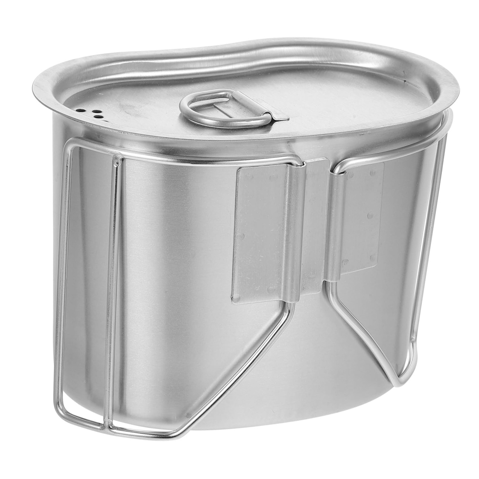 Fan Stainless Steel Water Cup Camping Portable Folding Handle Open Flame Camping Cup Easy Clean Picnic Backpack Travel