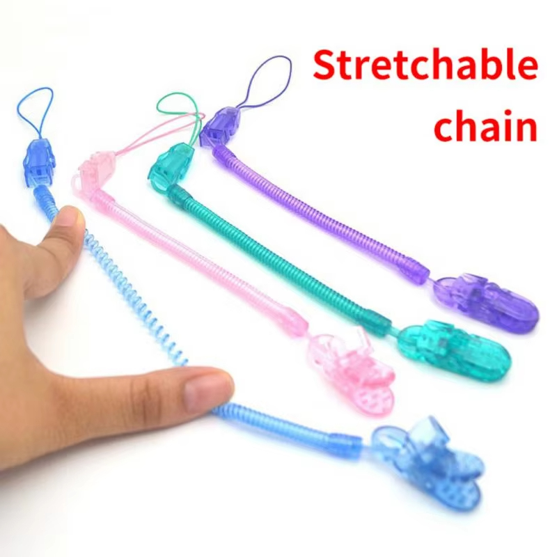 New Baby Pacifier Clip Pacifier Chains BPA Free Anti-drop One-piece Food Grade Silicone Dummy Clip Toddler Nipple Soother Clips