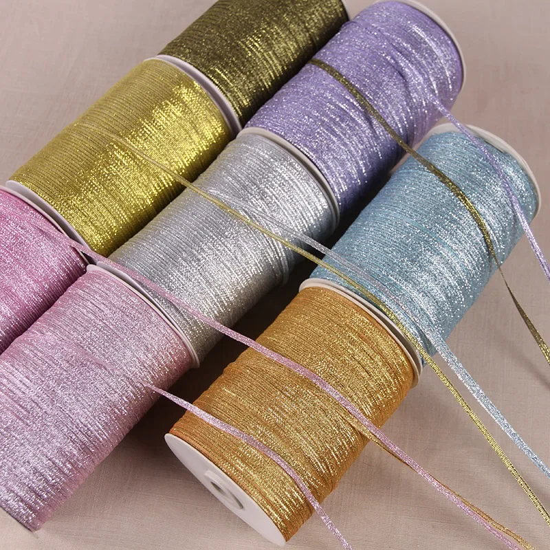 3MM*18M Sewing Piping Fabric Ribbons for Crafts Golden Ribbon Ribbons for Decorating Gon Ribbon Packages Decorative Packing Tape