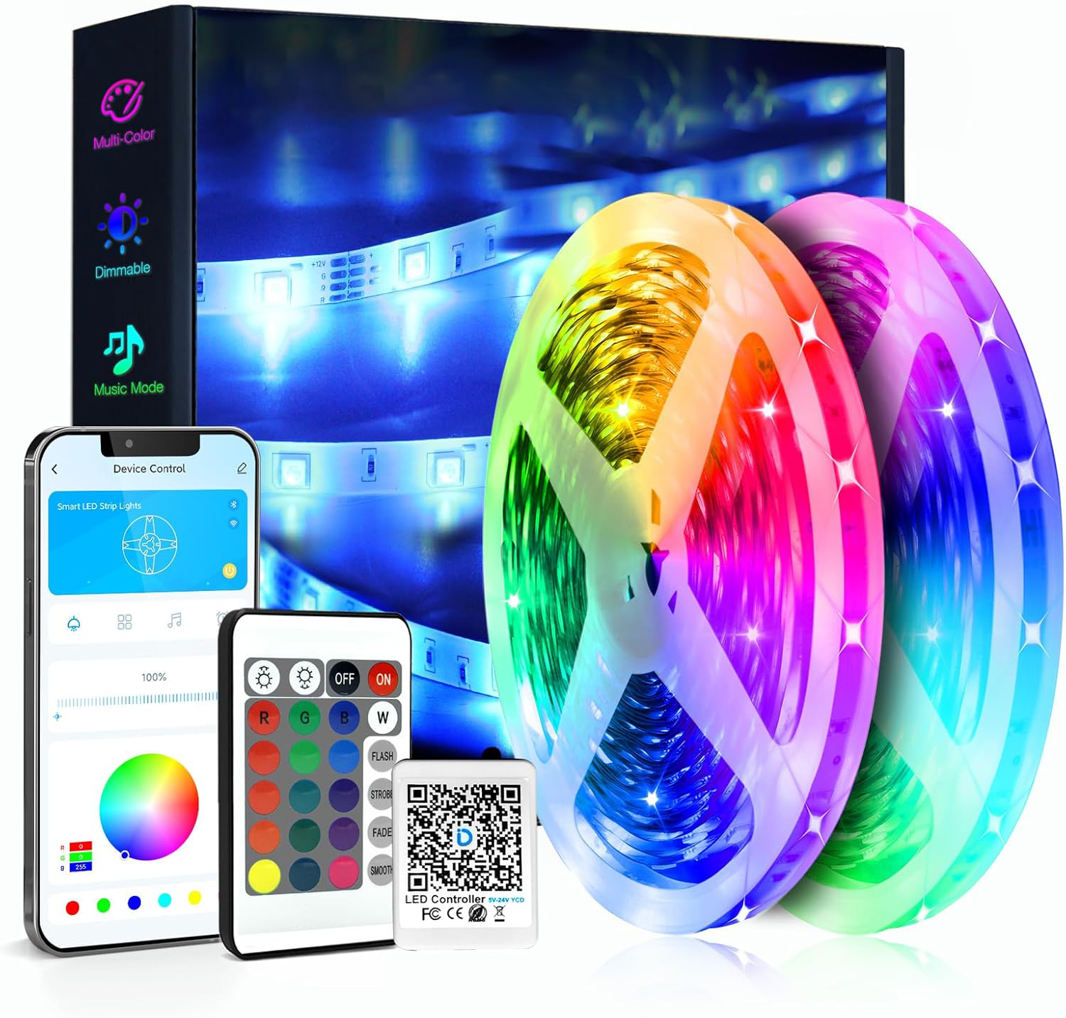 Tuya WiFi LED Strip Lights Smart Life USB 5050 RGB Lamp Tape TV PC Backlight Room Light Flexible Diode Work With Alexa lightify