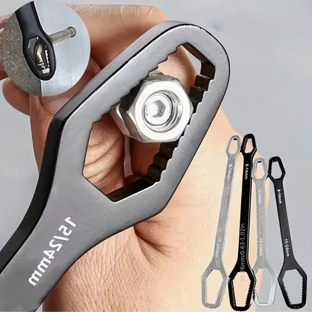 8-22mm 3-17mm Double End Universal Wrench Multifunctional , Self-Tightening Wrench Repair Tools Double Ended Wrench hand tools
