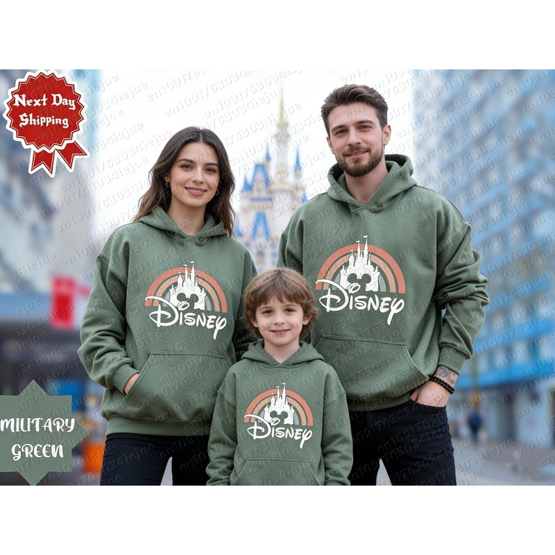 2026 Autumn/winter Mickey Pattern Pure Cotton Hoodie Parent-child Suit Unisex Keep Warm High Quality Top