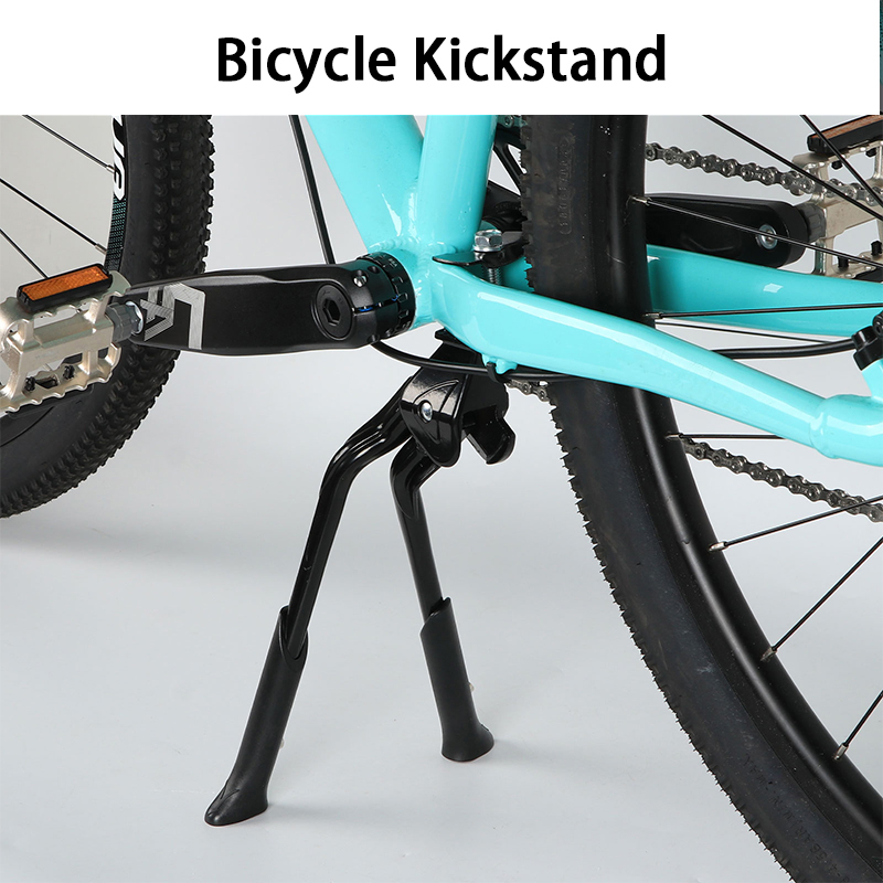 Folding Bike Double Bracket Bicycle Kickstand Adjustable Height Aluminum Alloy for Road Foldable Bike MTB Foot Support