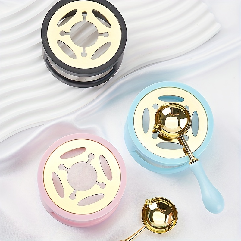 2PC/SET Wax Seal Stamp Kit With Sealing Wax Warmer, Wax Melting Spoon For Wedding Envelopes