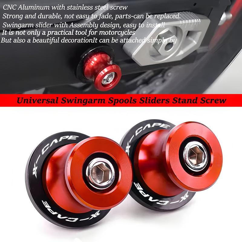 Fit For Vulcan S 650 VN650 2015-2023 2024 Swingarm Spools Sliders Stand Screws CNC Accessories M10 Bolts 1 Pair
