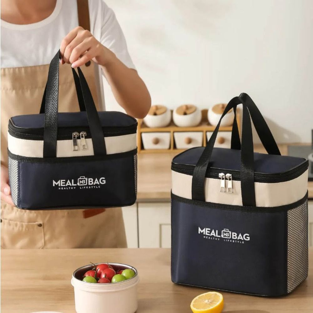 New Aluminum foil Lunch Box Storage Bag Oxford Insulated Food Thermal Bag Thickened Large Capacity Thermal Insulation Bag Picnic