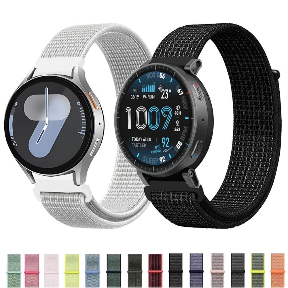 20mm 22mm Nylon Loop Strap for Watch 7 6 5 4 Watch 5 GT6-5-4 46mm Comfortable Band Active Max/Balance 2-1