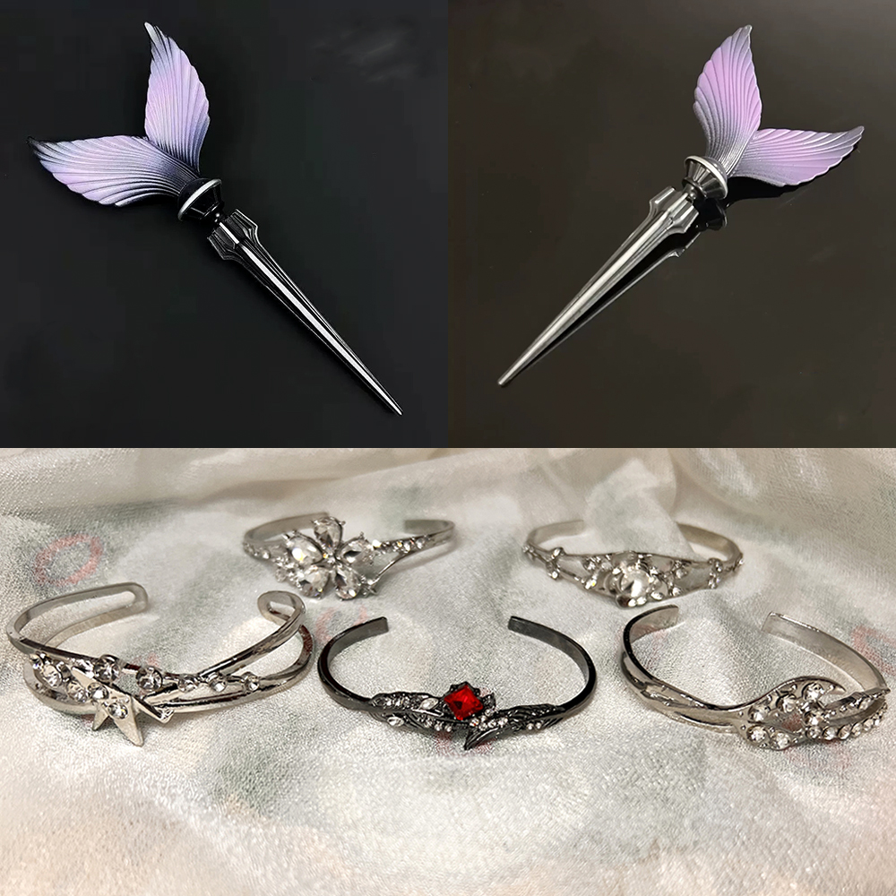 Anime Love And Deepspace Rafayel Cosplay Fish-tail Dart Game Xavier Zayne Sylus Caleb Cosplay Bracelet Party Costumes Props