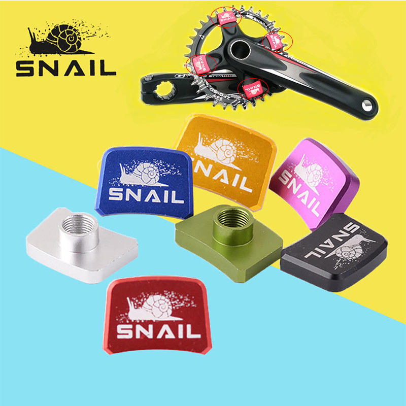 Bike Chainwheel Screw Square 7075 Aluminum Alloy MTB Bicycle Chainring Bolts Road Bike Crankset Screws 1/4PCS Bike Accessories