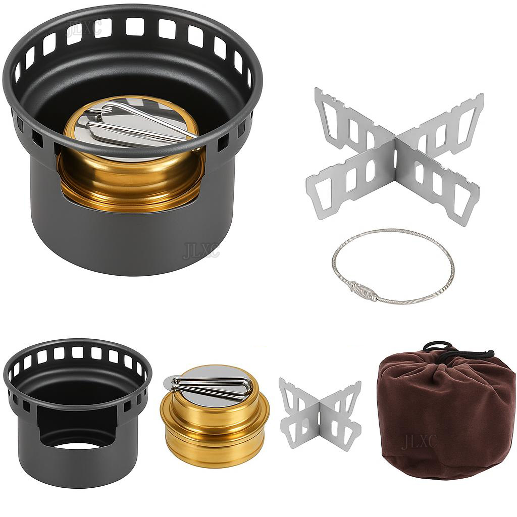 2 In 1 Mini Stove Portable Burner With Stainless Steel Cross Stand, Storage Bag, Lightweight Tiny Brass Stove