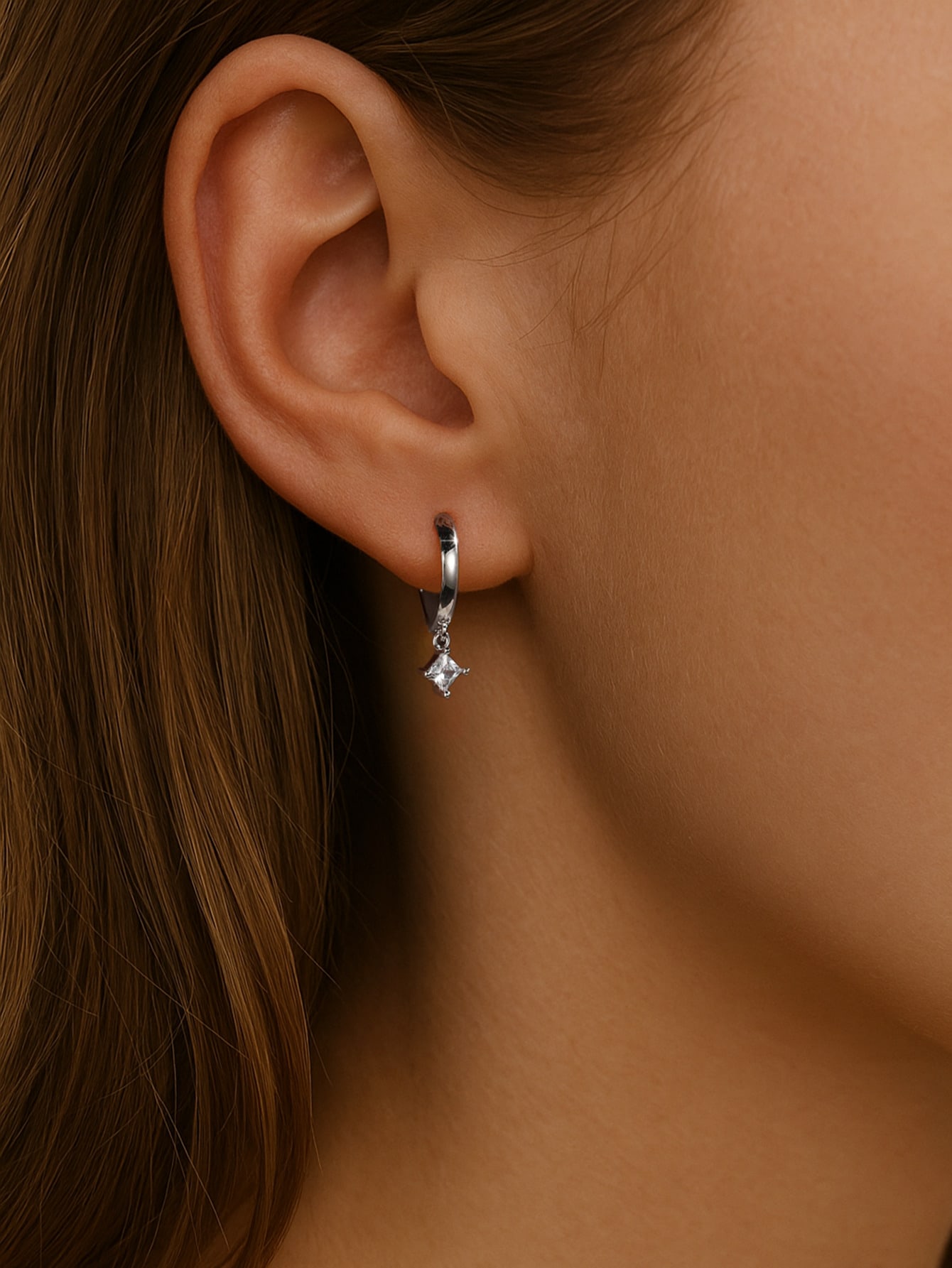 1pair Anti-allergy earring, exquisite plated earrings, women fashion overlapping earring