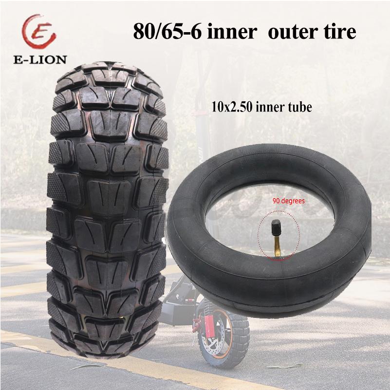 10 Inch 80/65-6 Tire and Tube for Kaabo Mantis Dualtron Spider Dualtron New Currus NF10 SPEEDTROTT RX2000 Electric Scooter