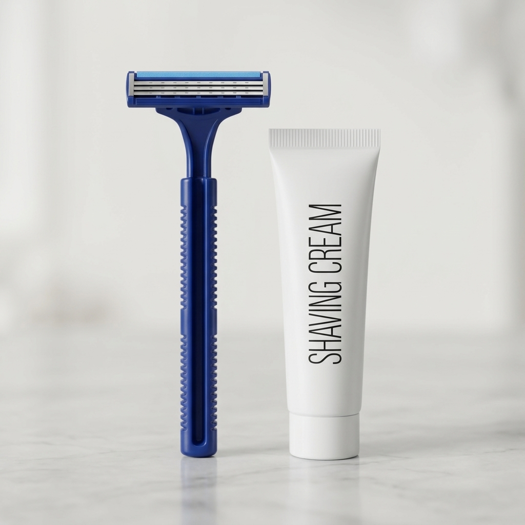 2B Disposable Hotel Guest Shaving Kit Travel Razor And Shaving Cream Set 8g Tube