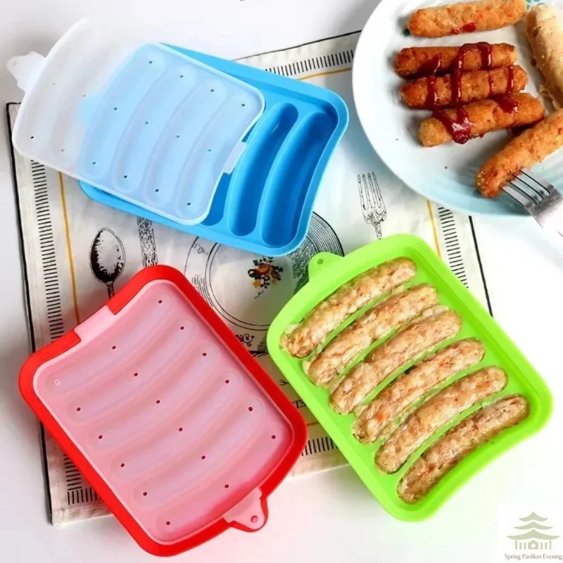 DIY Food Grade Silicone Sausage Mold for Baby Food Supplement Homemade Hot Dog Ham Baking Tool - Kitchen Crafting