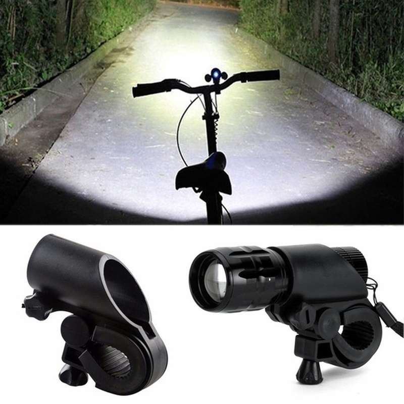 1pc Portable Expandable and Focused Aluminum Alloy Flashlight Bicycle Accessories LED Strong Light Outdoor Long Beam Lighting