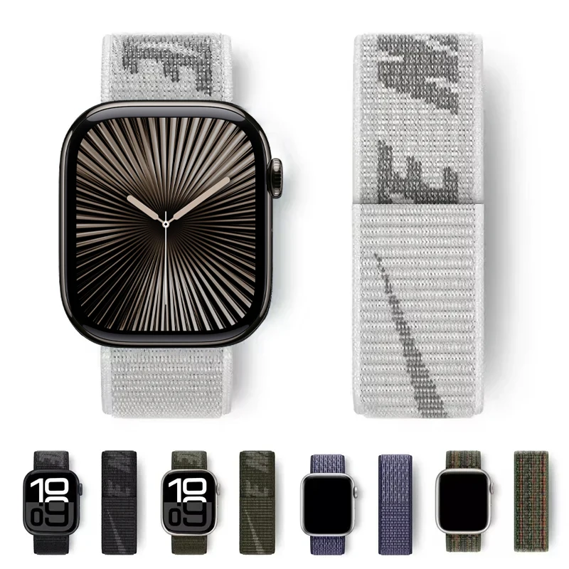 Sport Loop Strap for watch 10 band 46mm 42mm 44mm 40mm 45mm 41mm 49mm correa bracelet iWatch series 9 SE 7 6 5 4 Ultra 2