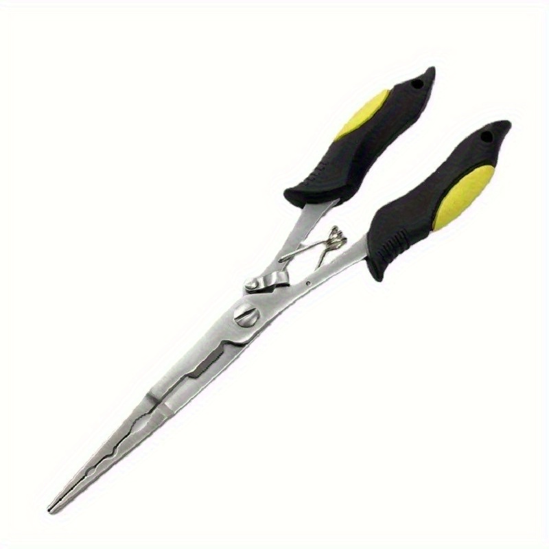 11.8in Multifunctional Luya Pliers Stainless Steel Fishing Pliers Fishing Accessories Fish Mouth Pliers Hook with Handle