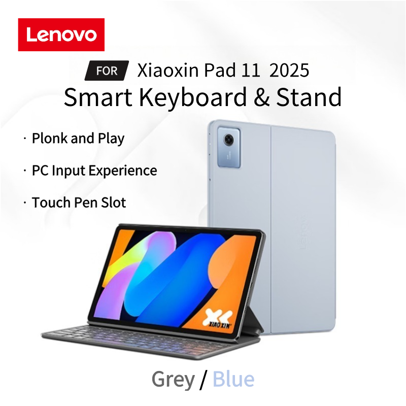 Original Xiaoxin Pad 11 2025 New Smart Keyboard Touch Connection Pen Slot WirelessTablet Keyboards Protective Case Grey