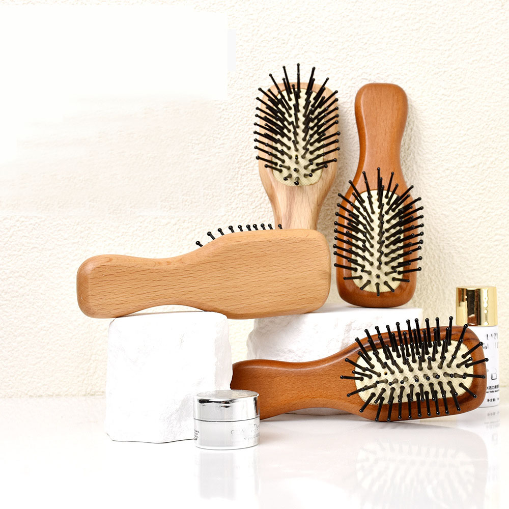 Portable Hairbrush Mini Beech Air Cushion Comb Air Bag Comb Fashion Massage Female Household Massage Scalp Hair Brush