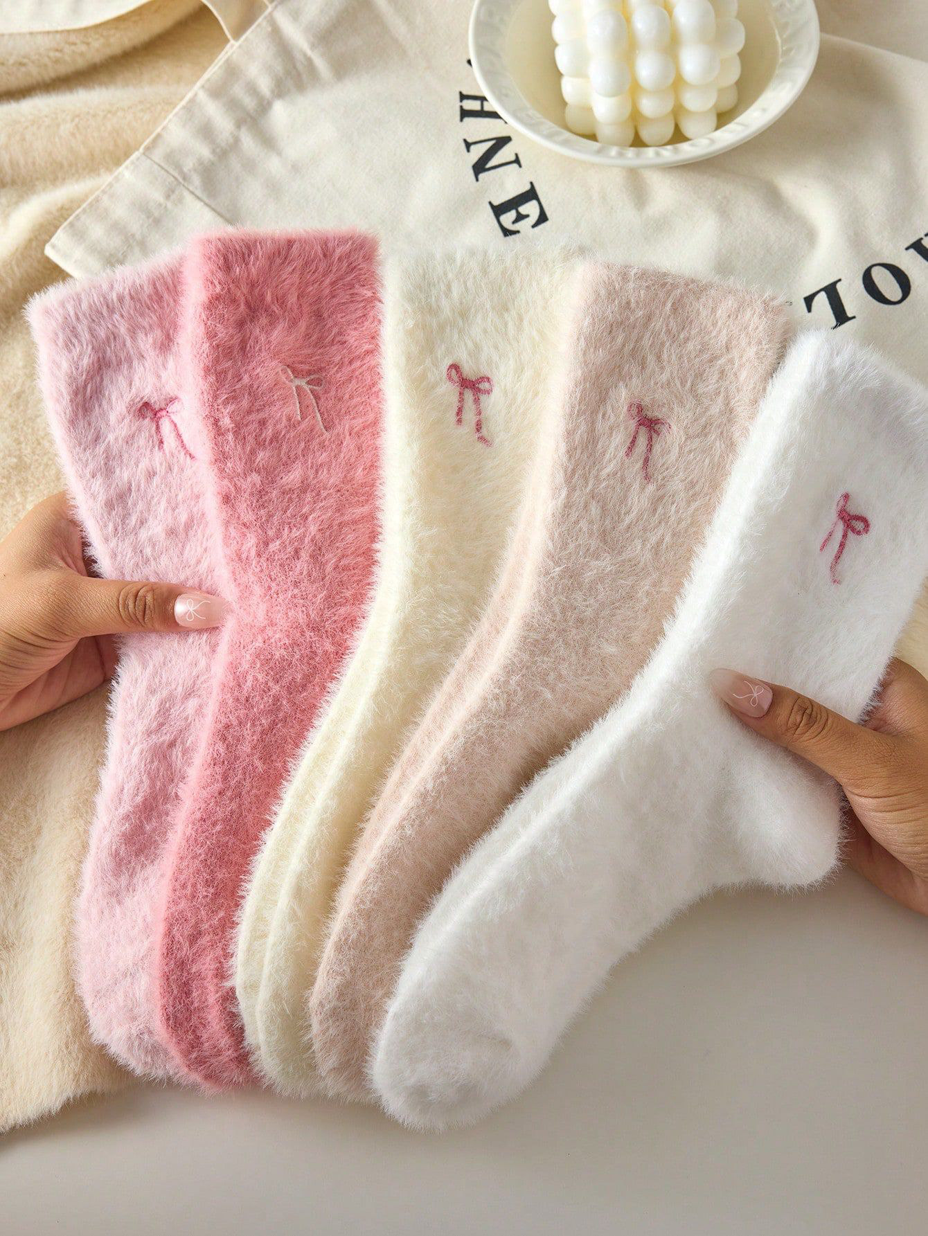 1/5 Pairs Socks For Women Men Running Hiking Female Male School Work Hiking Dress Winter Sock Warm Mid Tube Socks