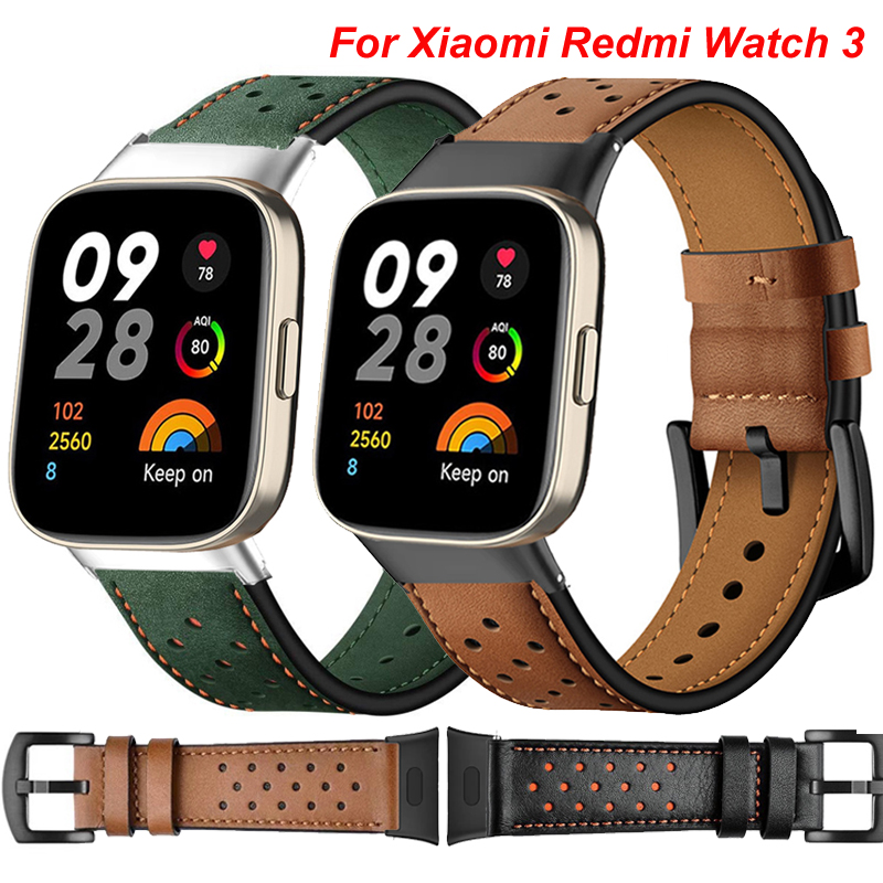 Breathable Band For Redmi Watch 3 Leather Strap Bracelet Loop Correa For Redmi Watch 3/Mi Watch Lite 3 Watchband Belt