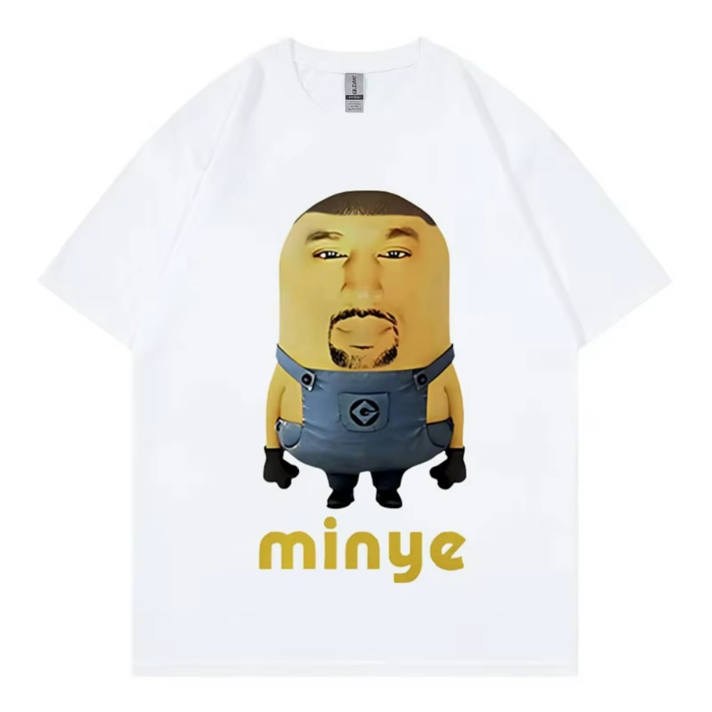 Kanye West Minye Funny Meme Graphic T Shirts Fashion Hip Hop Oversized Clothing T-shirt Unisex High Quality Pure Cotton T-shirts