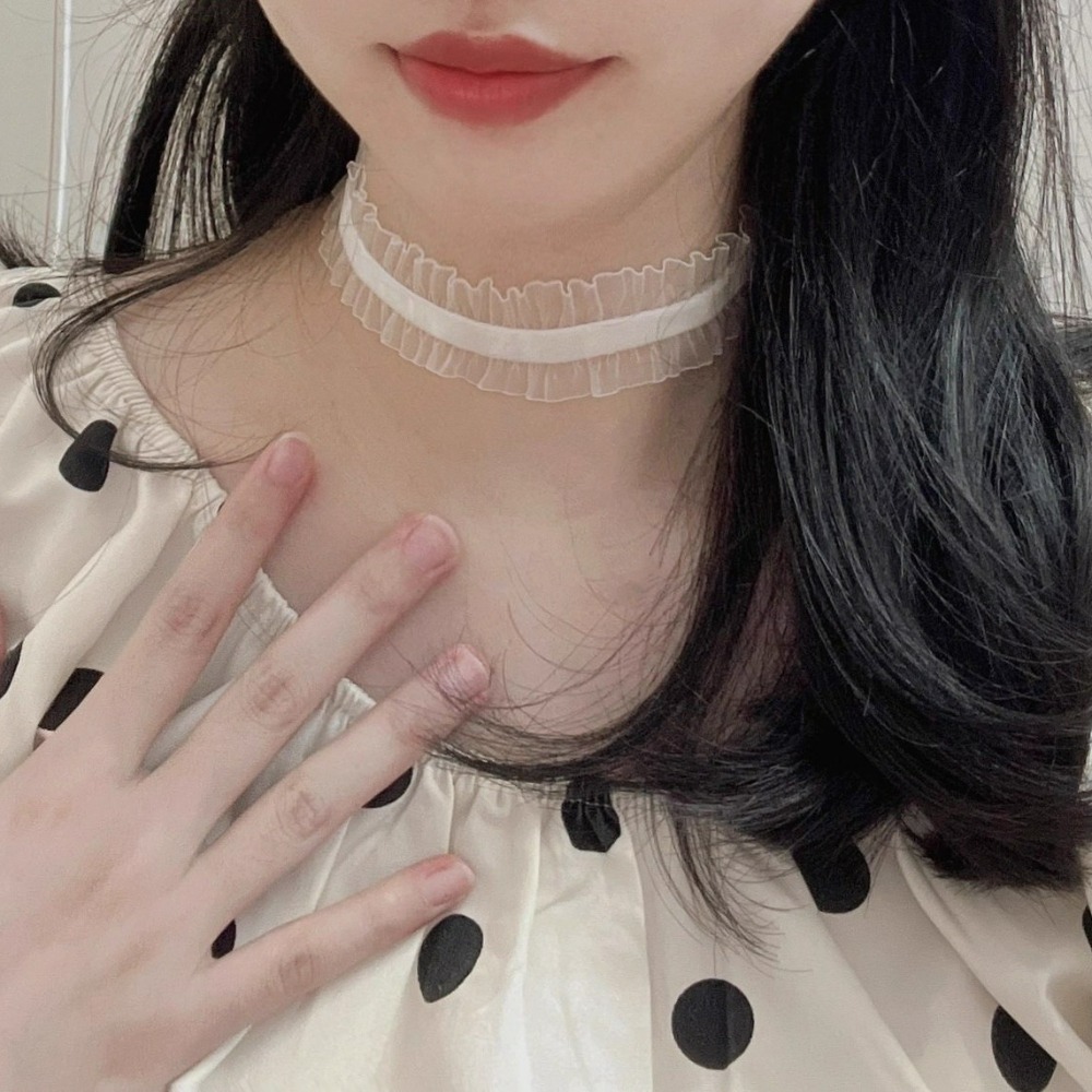 New Short Lace Choker Nekclace for Women Girl Black White Color Fashion Romantic Necklace Party Jewelry Accessories