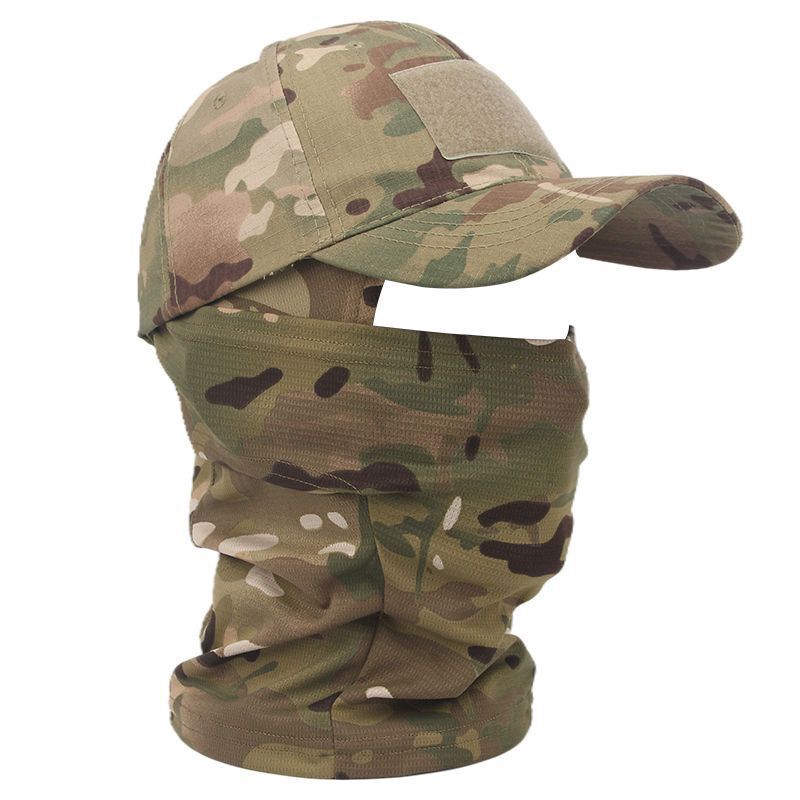 Camo Baseball Cap Outdoor Fishing Hiking Hunting Sports Caps Sunscreen Breathable Balaclava Half Ski Mask