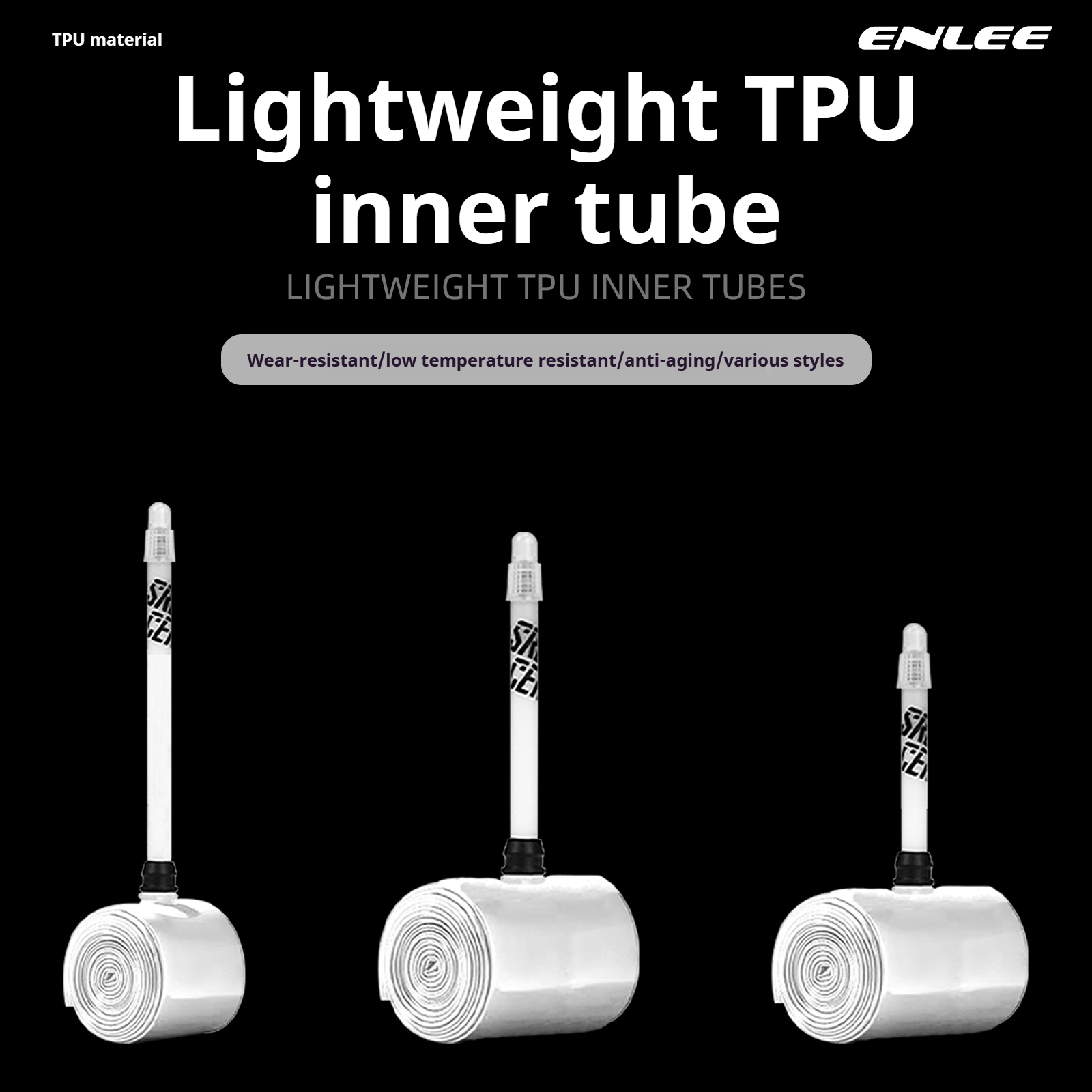 ENLEE Bicycle Inner Tube Road Mountain Bike TPU Inner Tube Bicycle Lightweight Inner Tube 700C45/65/85 French Mouth