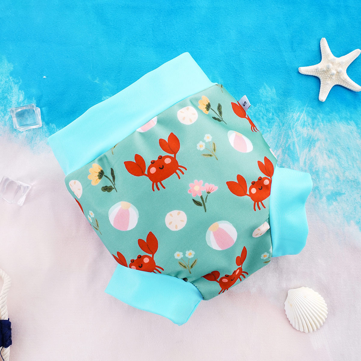 Happyflute 1 Pc Baby Leakproof Swimming Diaper Newborn Baby High Waist Swim Nappies Washable Reusable Baby Swimwear Cloth Nappys