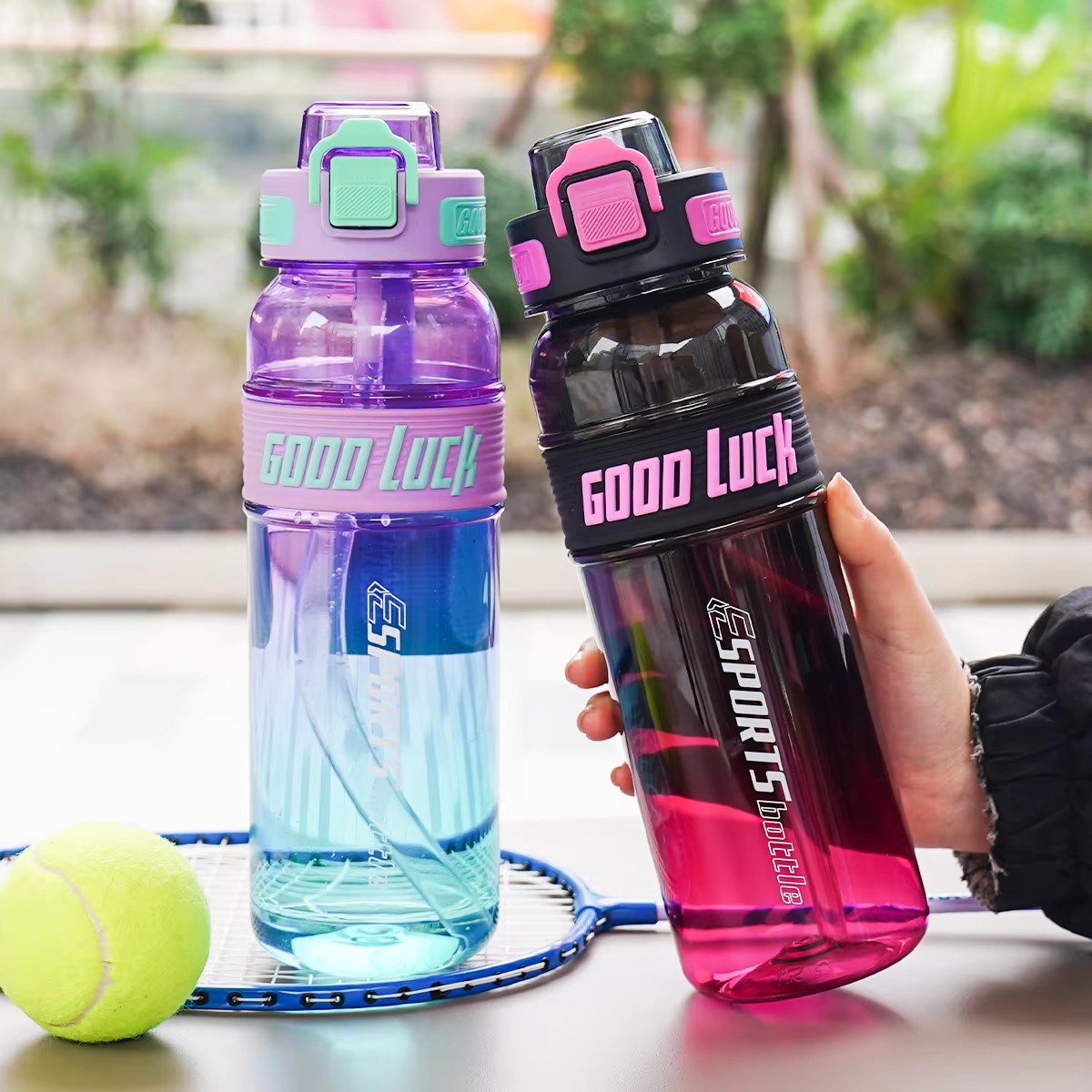 1pc 950ml/31o 750ml/26oz 550ml/18oz Outdoor Sports Water Bottle, Suitable For Fitness, Sports, Birthday