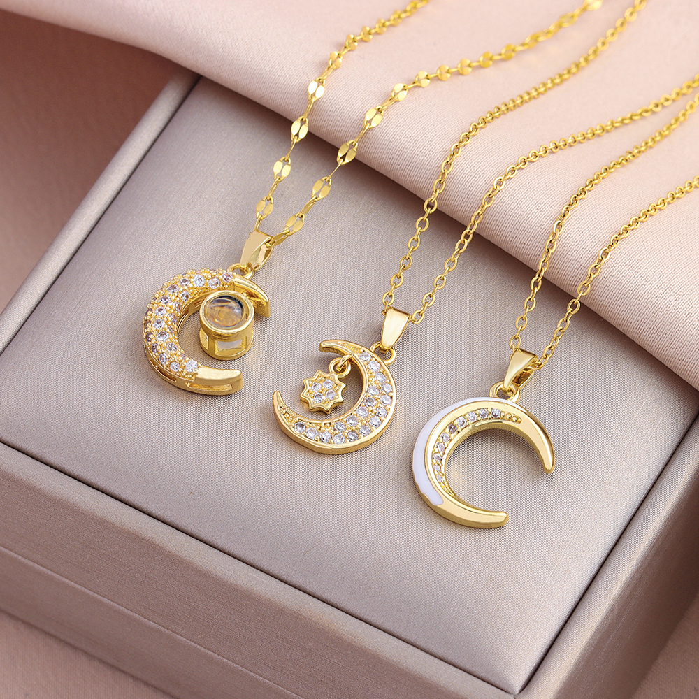 Sweet Sparkly Zircon Crystal Sunflower Necklaces For Women Fashion Cute Stainless Steel Clavicle Chain Jewelry Wholesale