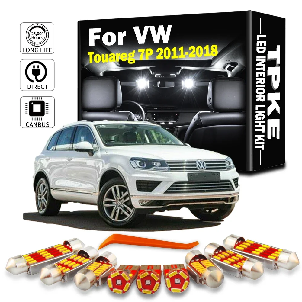 TPKE LED Indoor Map Dome Light Bulbs Kit For VW Volkswagen Touareg 7P 2011 2012 2013 2014 2015 2016 2017 2018 Car Accessories