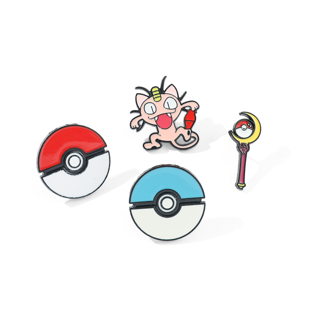 4 Pcs Son Goku Dragon Ball Cartoon Character Brooch Enamel Pin Metal Badge Jewelry for Clothes And Backpack Accessories
