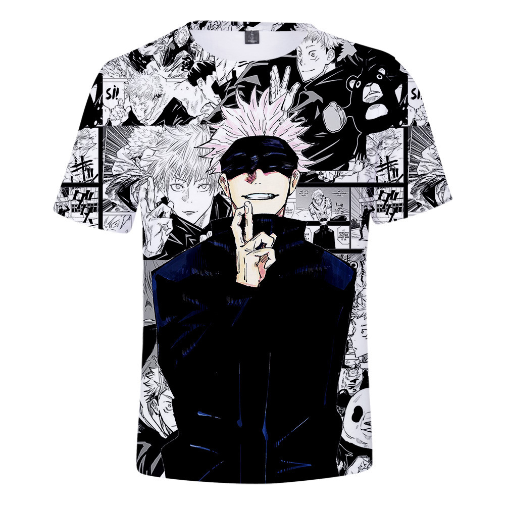 Kids And Mens Summer t shirts Japanese Anime Jujutsu Kaisen Gojo Boys T-shirt Summer Oversized Harajuku Casual Sport Streetwear