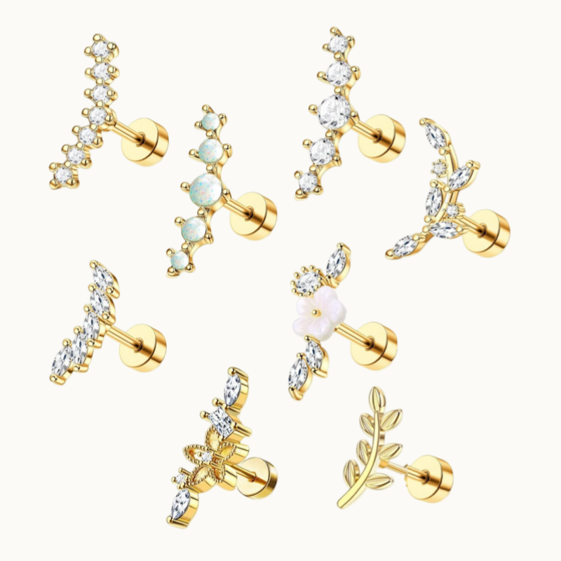 1PC Tiny 20G Stainless Steel Stud Earrings for Women Dainty Cubic Zirconia Cartilage Conch Helix Tragus Earlobe Piercing Jewelry