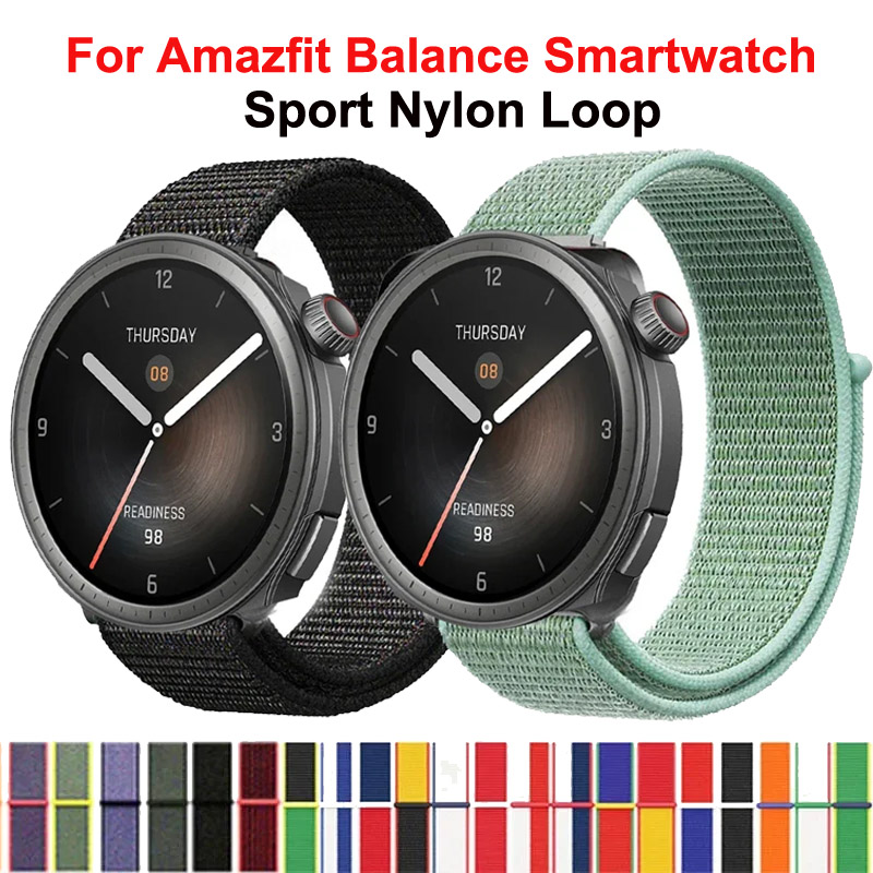 22mm Sports Nylon Loop Strap For Amazfit Balance Smartwatch Breathable Bracelet Wristband For Amazfit Balance 2 Lightweight Band lightify